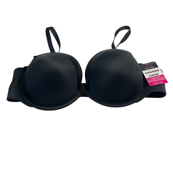 Maidenform Womens Bra Size 38C Black Self Expressions Plunge Push up Bra 5656 - Picture 1 of 10